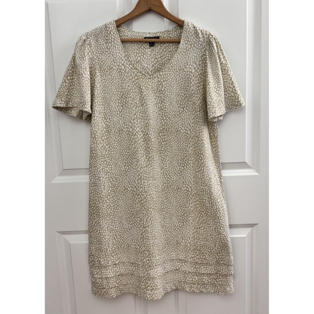 Nicole Miller Original Women's Size M Linen Blend Pebble Print Cottage Core